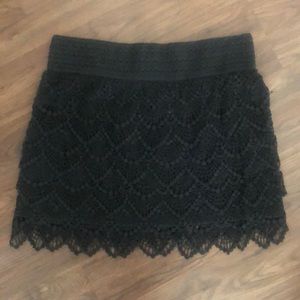 Jolt Black Lace Skirt